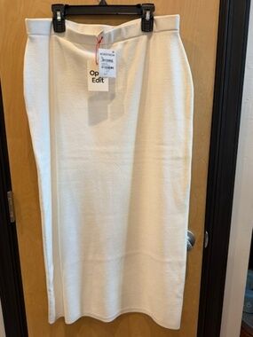 Open Edit Luxe Sculpt maxi skirt
